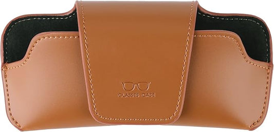 Car Sunglasses Holder for Car Visor Vegan Leather Auto Eyeglass Case with Clip Automotive Interior Visor Accessories