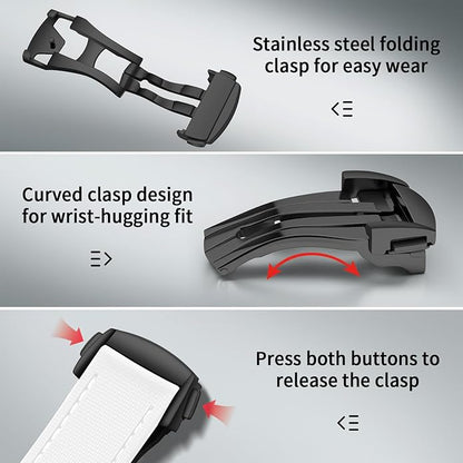 ULLCHRO Watch Strap Watch Band 20mm 22mm Man Waterproof Quick Release Bands Sport Replacement Strap Soft FKM Rubber Watchband