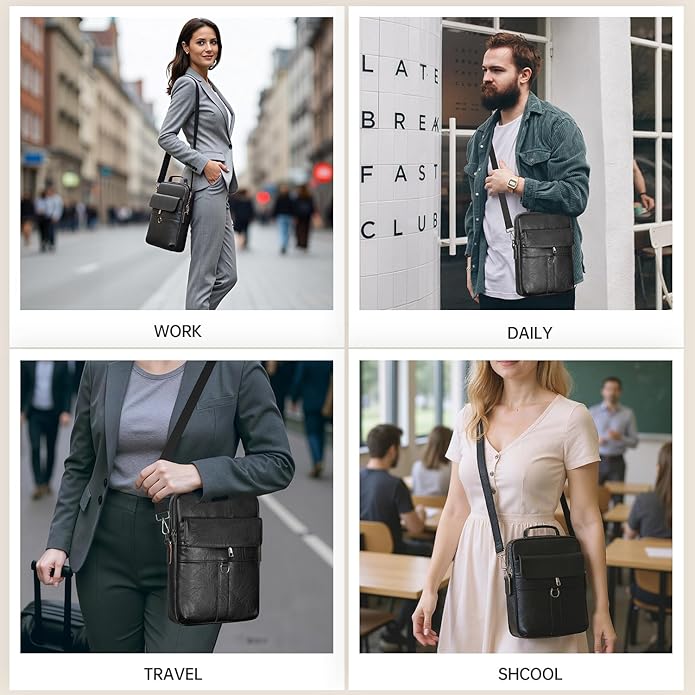 13 Inch Laptop Shoulder Bag Leather Carrying Case for Macbook Air 13" M5 M4 M3 M2 A3420 A3113 A2681/ MacBook Neo 13 A18 Pro