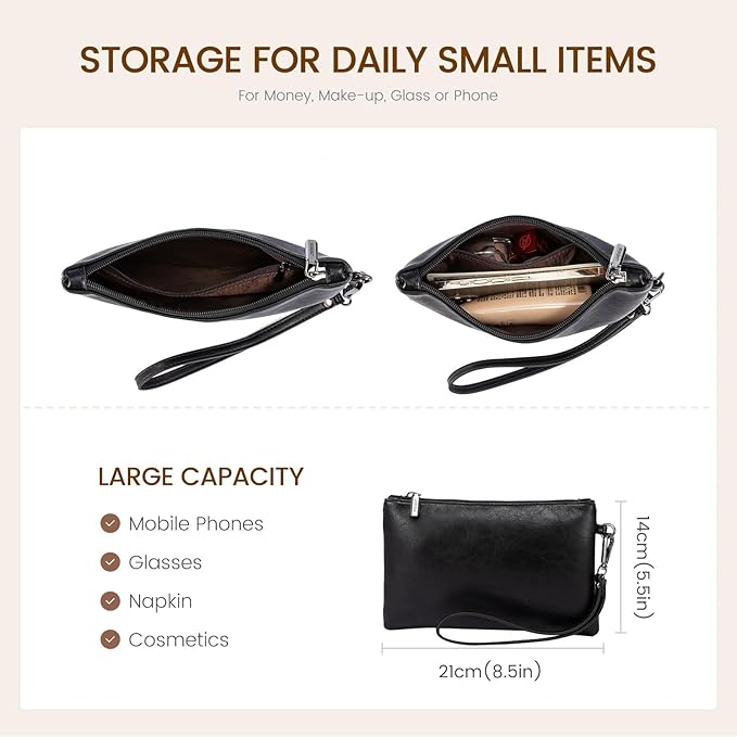 LOVEVOOK Laptop Tote Bag for Women, 17.3 Inch Large Capacity Vintage Leather Work Computer Bag, Business Casual Shoulder Handbag, Black