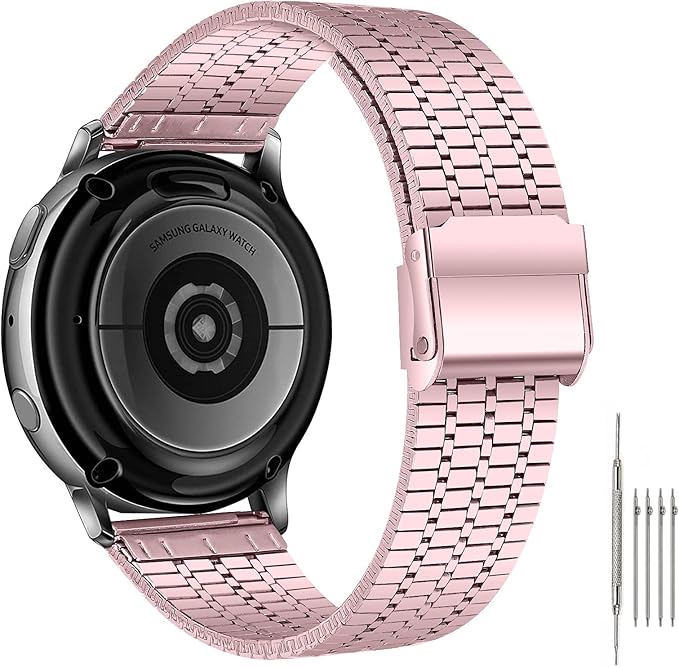 Moran Stainless Steel Watch Band 20mm Quick Release Replacement Metal Strap 20mm 22mm Compatible for Samsung Galaxy Watch 5 40mm 44mm/ 5 Pro 45mm，Garmin Watch,Huawei,Fossil,Seiko,Citizen,Ticwatch