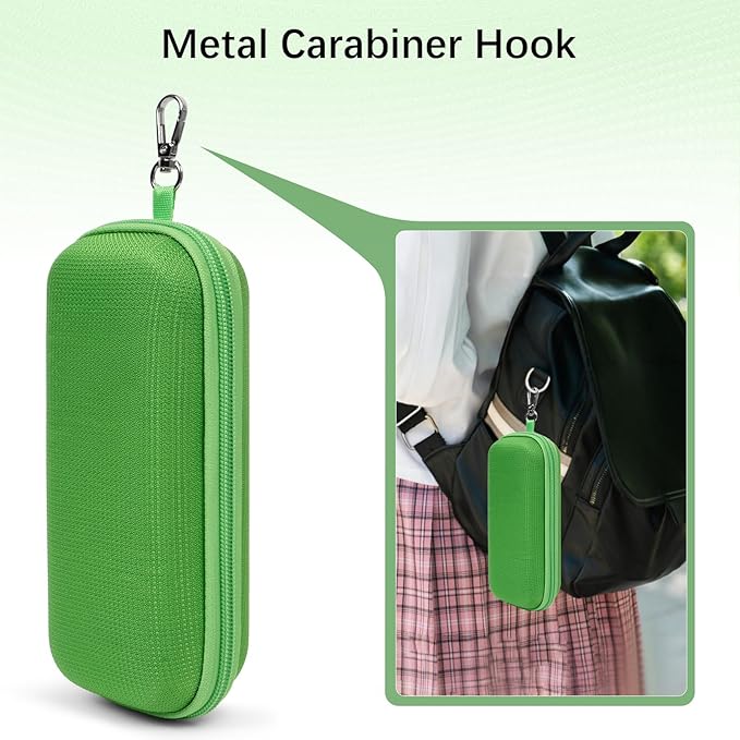 Double Eyeglasses Case Hard Shell Dual Sunglasses Organizer with Zipper Closure Travel Eyewear Storage for Vehicle