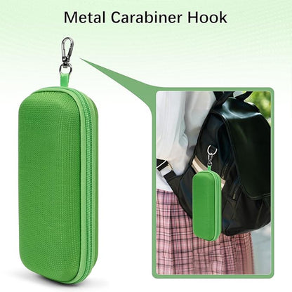 Double Eyeglasses Case Hard Shell Dual Sunglasses Organizer with Zipper Closure Travel Eyewear Storage for Vehicle