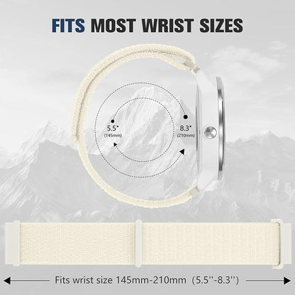 18mm 20mm 22mm Hook and Loop Watch Band Compatible with Garmin Vivoactive 5/ Vivoactive 6/ Vivoactive 3, Soft Nylon Breathable Sport Strap for Venu 2S/ Venu3S/ Forerunner 265s,Venu 3/ Venu 2 Men Women