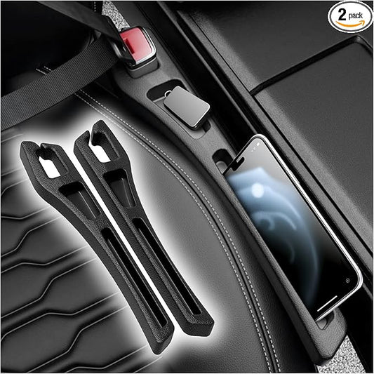 Junecarp 2PCS 2-in-1 Car Seat Gap Filler Organizer with Storage Slots,No Drop Car Gap Seat Filler for Storing Items,Universal in Between Cars Seats Catcher Cars Interior Accessories