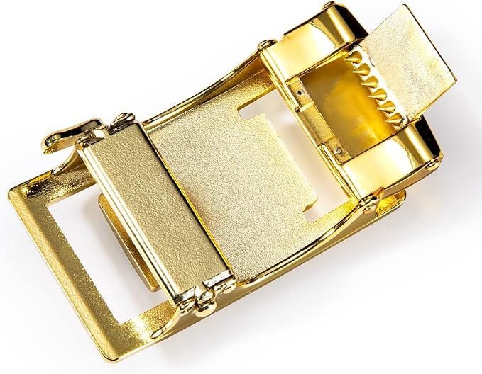 Barry.Wang Mens Belts Leather Ratchet Automatic Buckle Slide Click 1 3/8" Designer Dress Fashion Classic Casual Work Business