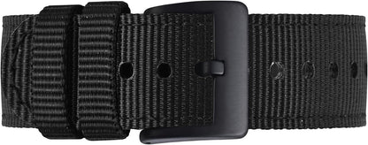 BISONSTRAP Men’s Nylon Watch Bands, Two-Piece Military Watch Straps, Quick Release, Brushed Buckle, Band Width 18mm 19mm 20mm 22mm