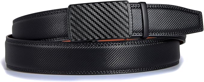 VATAN Men's Belt Leather Ratchet Belt for Men Dress Casual Every Day with Adjustable Buckle, Trim to Fit