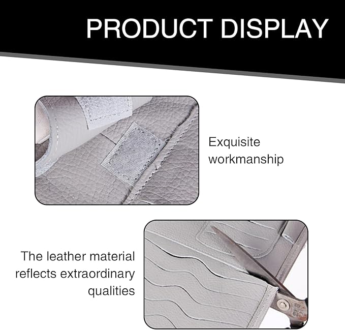 1 PC Car Sun Visor CD Storage Bag, Multi-pocket Leather Layered Organizer, Multi-functional Storage Folder for CDs Sunglasses Cards Pens, Universal Interior Accessories for Cars (Black)