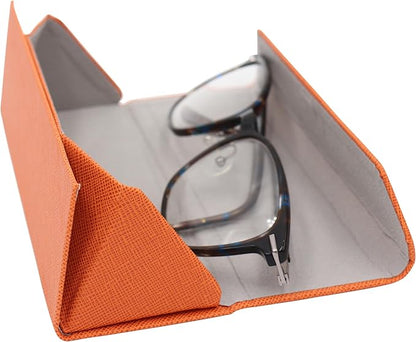 Real Sic Glasses Case for Men and Women - Magnetic Folding Hard Shell Sunglass Holder - Inspired by Solid Color