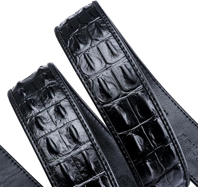 Barry.Wang Mens Belts Leather Ratchet Automatic Buckle Slide Click 1 3/8" Designer Dress Fashion Classic Casual Work Business