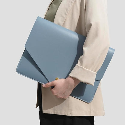 PU Leather Laptop Sleeve Compatible with New 14 inch MacBook Pro A2992 A2918 A2779 A2442,Old MacBook Pro Air 13, Surface Laptop 5th Gen 13.5, Thinkpad X1 Carbon 14 Set of 4PCS Color Blue