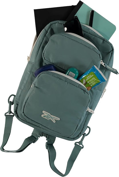 Reebok Unisex Crossbody Sling Bags – Compact Convertible Strap Cross Body Bag Travel Sling Bag - Gym & Travel Essential, Mikayla Green