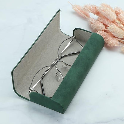 LifeArt Eyeglass Case Hard Shell, Portable Sunglass Case for Women and Men, fashionable PU Leather Eyeglass Case, Lightweight