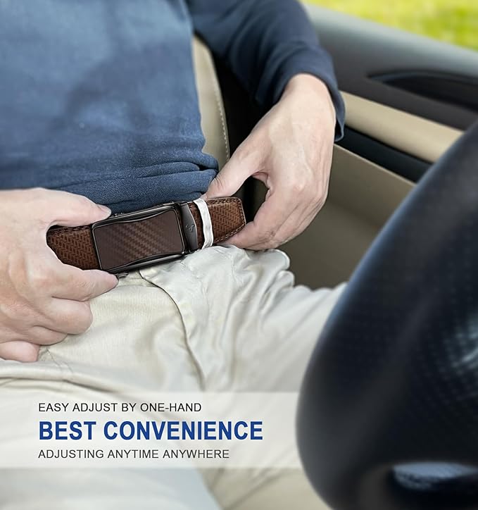 BULLIANT Men's Ratchet Belt Nontrimmable-Click Belt Adjustable for Men Gift Lightweight 1 3/8"