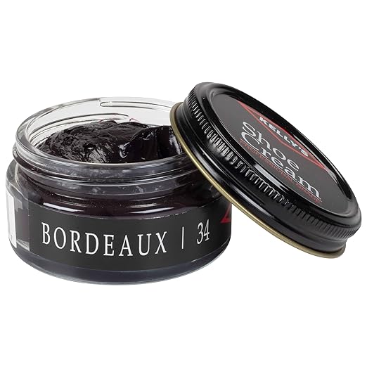 Kelly's Bordeaux Shoe Polish 1.5 oz - Professional Leather Shoe Cream