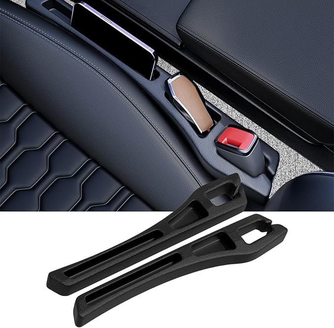 Car Seat Gap Filler Set of 2, Car Organizers and Storage, Car Accessories Fit Sedan SUV Truck, Black