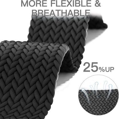 20mm Magnetic Braided Nylon Band Compatible With Garmin Vivoactive 6/Vivoactive 5/3/3 Music Watch Bands, Quick Release Stretchy Strap Replacement for Venu Sq 2/Forerunner 55/165/245/645