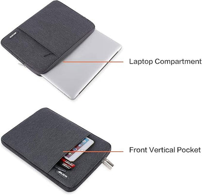 MOSISO Laptop Case 12.3 inch, 11.6-12.3 inch Laptop Sleeve Compatible with MacBook Air 11.6, Acer HP Dell Lenovo Samsung, Surface Pro, Polyester Vertical Computer Sleeve Bag with Pocket, Space Gray