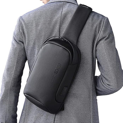 Hebetag Leather Sling Bag Crossbody Backpack for Men Women Travel Outdoor Camping