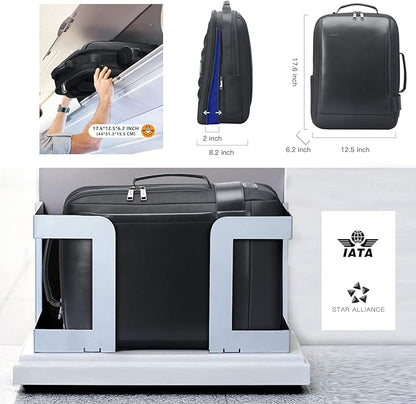 BOPai Business Smart 15.6 Inch Laptop Backpack Convertible Expandable Anti-Theft USB Charging Multi-Functional Travel Professional Work Office Men Commuter Large Black With Bottle Holder Waterproof