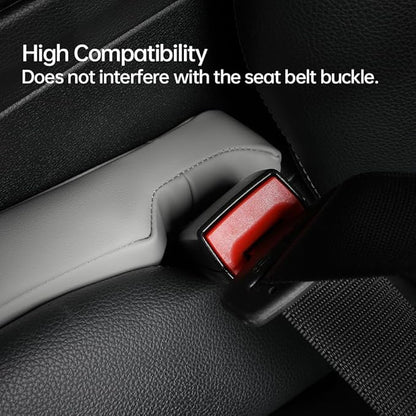 2Pack Leather Car Seat Gap Filler – Anti-Drop Console Organizer, Scratch-Resistant Waterproof Easy to Clean, Fits 90% Vehicles Without Blocking Seat Movement
