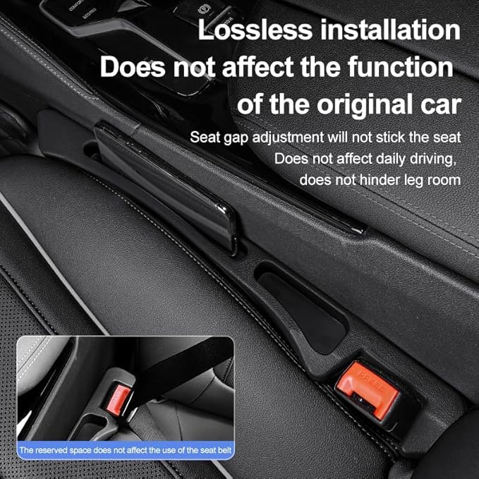 Car Seat Gap Filler for Women, Seat Gap Filler Organizer Plug with Storage Slot, Car Accessories for Women, Cute Car Organizer Decor Accessories for Car Accessories Interior, Car Essentials Gift,Red