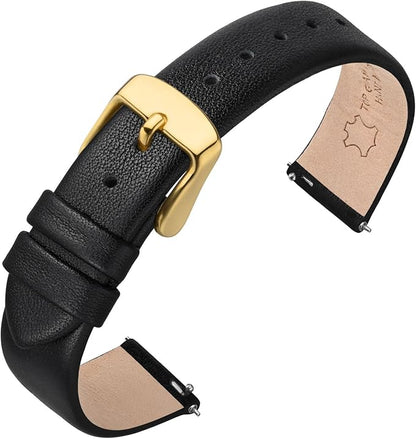 ANNEFIT Watch Bands for Men Women, Top Grain Leather Watch Strap with Quick Release, Band Width 12mm 13mm 14mm 16mm 18mm 20mm 22mm