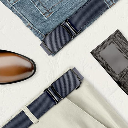 DOOPAI Belt Men, Ratchet Dress Adjustable 1 3/8" Sliding Leather Designer, Size Length Can be Cut, with Gift Box