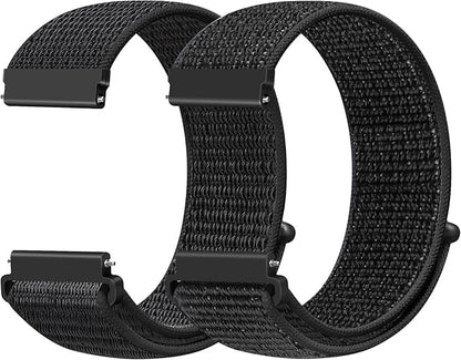 18mm Nylon Sport Quick Release Watch Bands Compatible with Garmin Venu 4 41mm/3S 41mm/Venu 2S/Vivoactive 4S/Vivomove 3S/Active S/Forerunner 265S(42mm)/255S/Fossil Women's Gen 6 42mm/5E 42mm Women Men