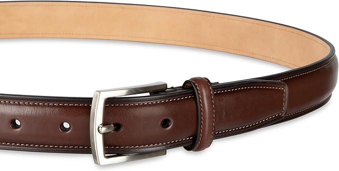 Haggar mens Leather Dress Belt for Suits and Pants - Classic, Formal, Business, Work