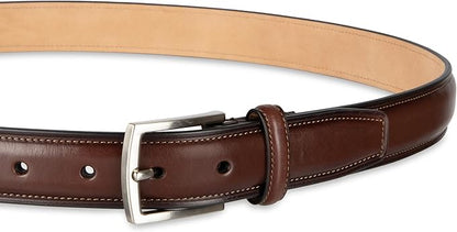 Haggar mens Leather Dress Belt for Suits and Pants - Classic, Formal, Business, Work