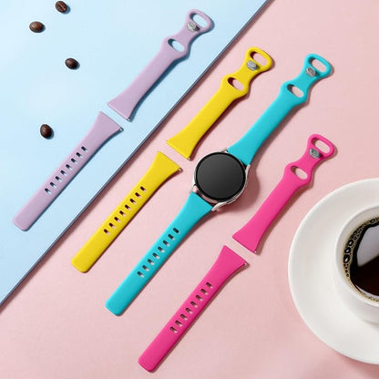 GEAK Compatible with Samsung Galaxy Watch 7 6 5 4 Band 40mm 44mm/Galaxy Watch 4 6 Classic 42mm 46mm 43mm 47mm,20mm Soft Slim Silicone for Samsung Watch 4 Bands Women Large Rose/Teal/Lavender/Yellow