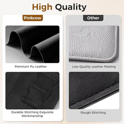Passport Holder for Travel Women Men - Passport Cover Wallet with Airtag Slot - RFID Blocking PU Leather Passport Holder Case with Card Holder, Pen Slot - Black