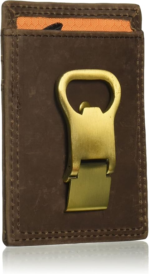 Timberland PRO Men's Leather Front Pocket Wallet with Money Clip Accessory