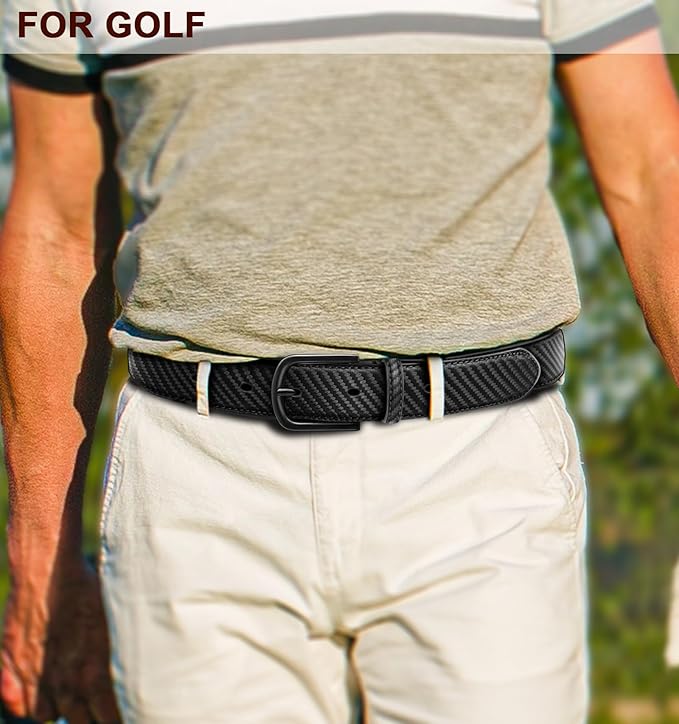BULLIANT Men Belt-Leather Belt 7 Holes Comfortable for Men Dress Casual Jeans 1 3/8"