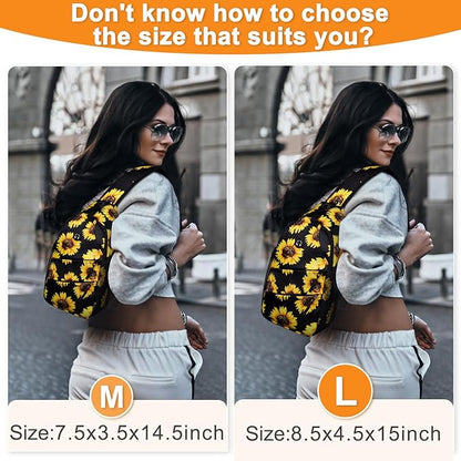 Pritent Crossbody Bags for Women Men Trendy Sling Bag Backpack Casual Chest Bag with Convertible Shoulder Strap
