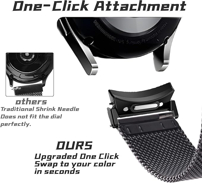 EACHE Stainless Steel Mesh Watch Band for Men Women, Quick Release Mesh Watch Straps 12mm 14mm 16mm 18mm 20mm 22mm