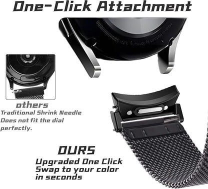 EACHE Stainless Steel Mesh Watch Band for Men Women, Quick Release Mesh Watch Straps 12mm 14mm 16mm 18mm 20mm 22mm