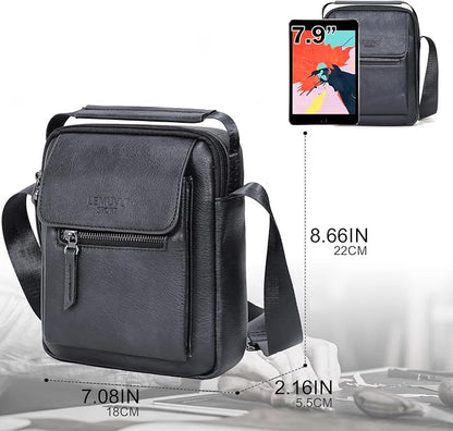 Medium & Small Crossbody bag for men shoulder bag mens purse satchel leather messenger bag gift