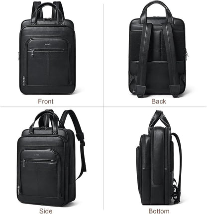 Shrrie 15.6" Laptop Backpack,Business Work Backpack Briefcase,Durable Computer Backpack for Office,Travel,College,Two-tone Black
