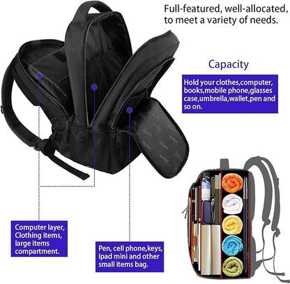 MATEIN Extra Large Travel Backpack, TSA Friendly 18.4 Inch Laptop Backpack, Anti Theft Flight Approved Business Work College Computer Backpack Big Bag for Women Men, Black