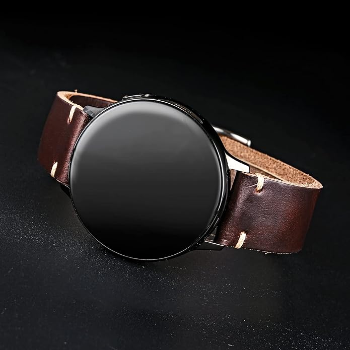 hemsut h Leather Watch Bands for Men, Horween Quick Release Leather Watch Strap Vintage Watch Replacement Wrap of 18mm, 20mm, 22mm