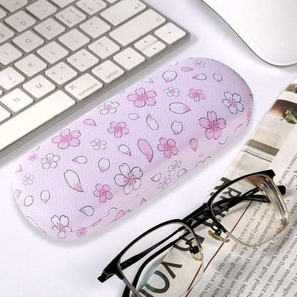 PERFECTSIGHT Hard Shell Eyeglasses Case, PU Leather Protective Glasses Case, Cute Eyeglass Case for Women Men Girls