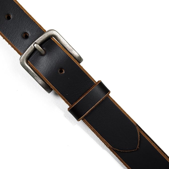 Lucky Brand Men's Jeans Leather Belt| Classic| Casual| Dress| Everyday| American Heritage| Genuine Leather| Metal Buckle