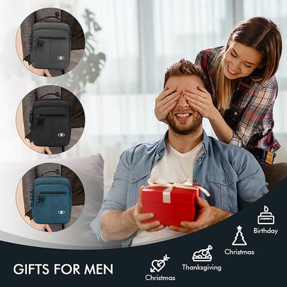 Messenger Bag for Men Shoulder Bag Mens Handbag Crossbody Bag Sling Bags for 9,7 inch IPad Business Work Travel Weekend
