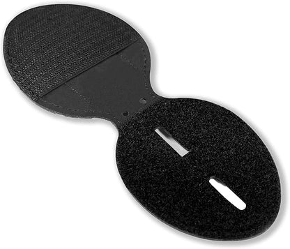 AKITSUMA Police Badge Holder - Cowhide, Universal, Black, Law Enforcement, Metal Clip and Chain Included