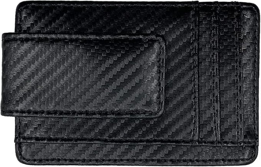 Money Clip RFID Front Pocket Wallet Men Leather Slim Minimalist Wallet