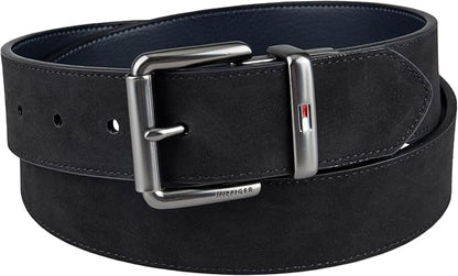 Tommy Hilfiger Men's Reversible Leather Belt, 2‑in‑1 Design for Dress Or Casual Wear