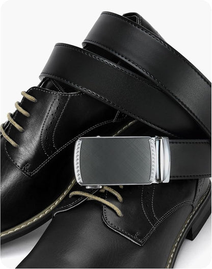 CHAOREN Mens Belt Leather Ratchet Belt - Customizable Fit, Effortless Style (35mm)